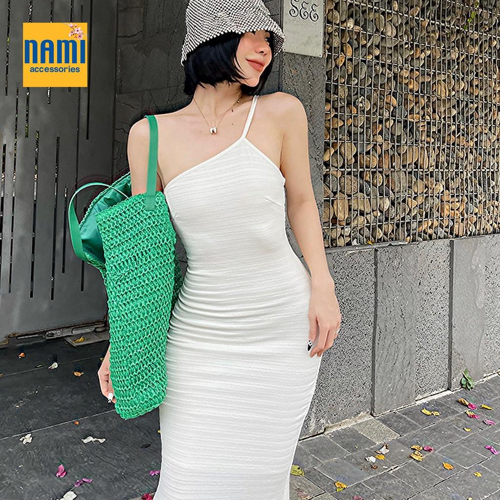 Đầm Ôm Body Lệch Vai Đơn Giản Nổi Bật Gợi Cảm Sexy - ATNU028