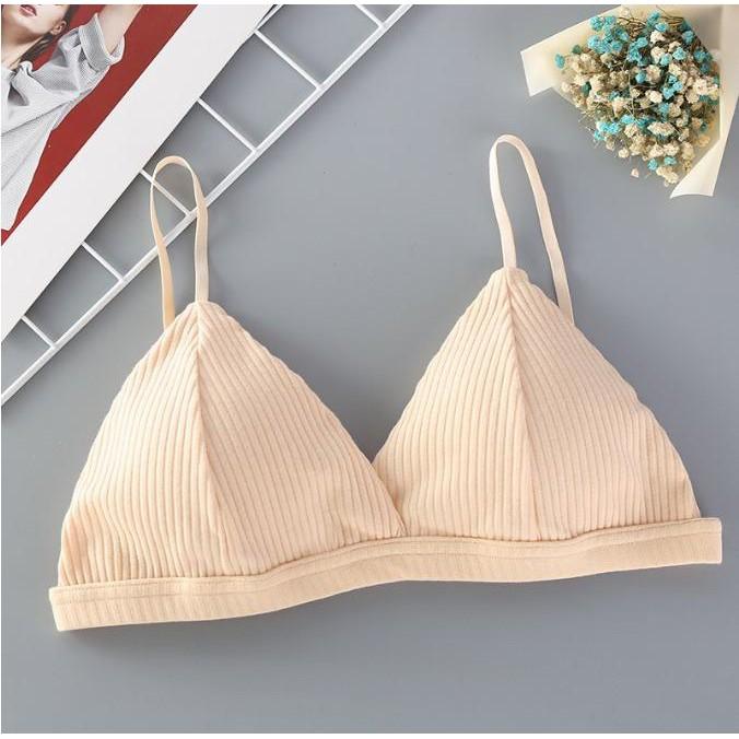 . - Áo Bralette Thun Gân Đơn Giản