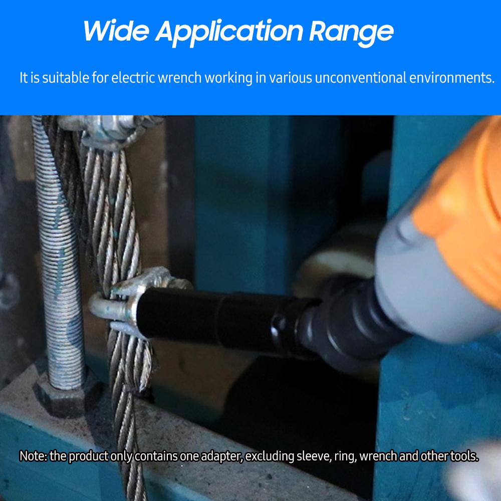 Electric Wrench Adapter 1/2-Inch Carbon Steel Adapter 360 Degrees Rotatable Sockets Adapter for Ratchet Wrenches and Electric Wrenches