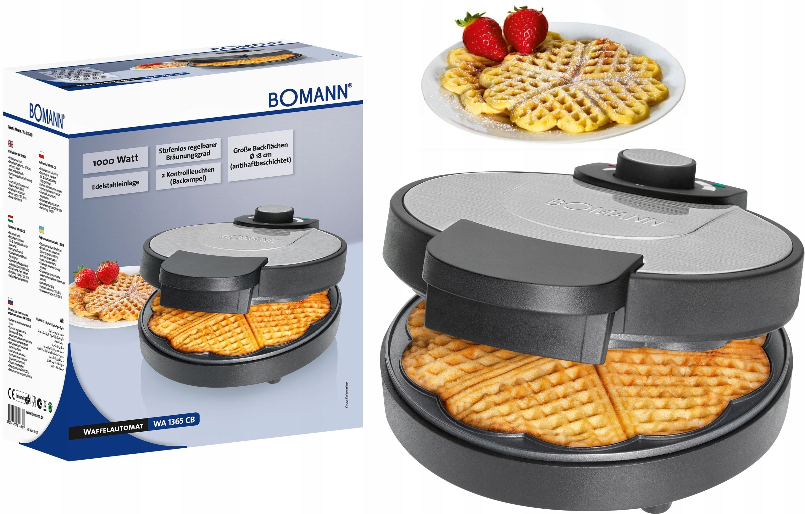 Máy nướng bánh Waffle Bomann wa 1365 cb