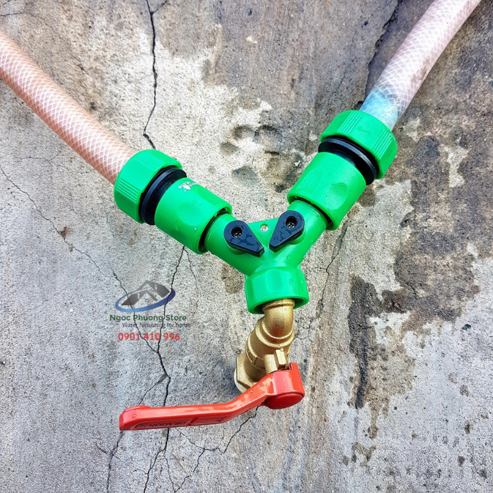 Van khóa nước chia hai cửa nối nhanh AQUAMATE nhập khẩu ĐÀI LOAN - Mã W3270