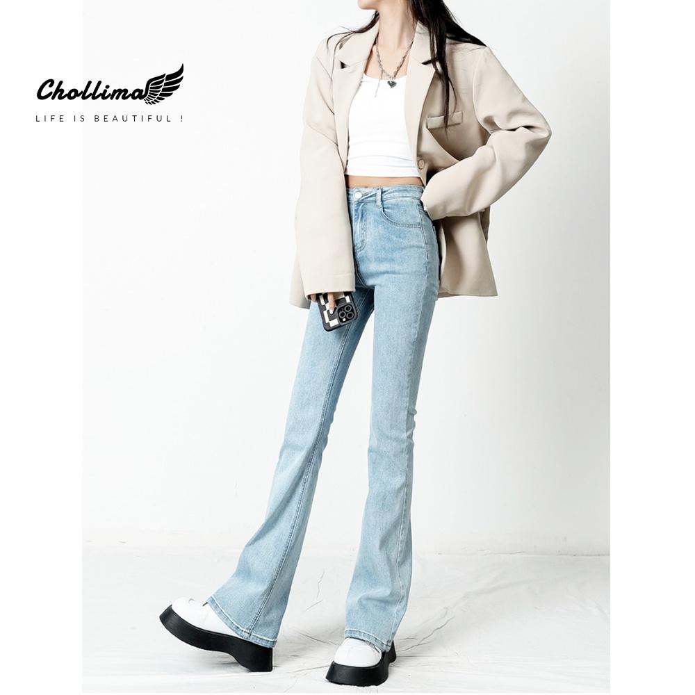 Quần jeans nữ ống loe co giãn Chollima QD046 trẻ trung năng động ulzzang phong cách hàn quốc