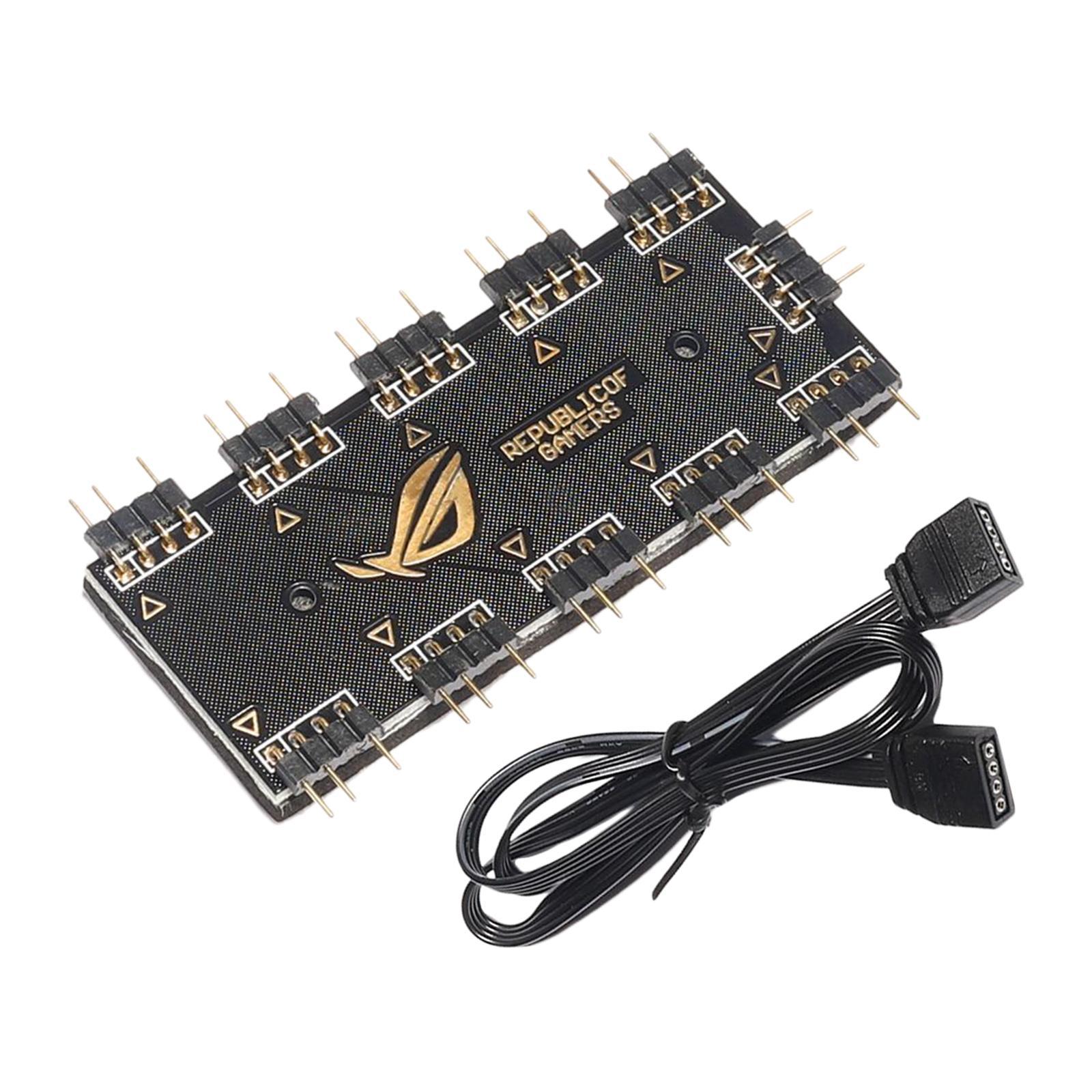 Computer Fan  Computer  RGB LED Splitter Hub for Computer