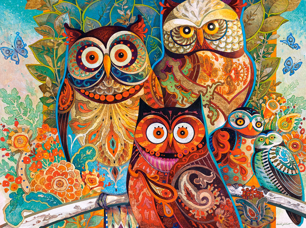 C200535 Đồ chơi ghép hình puzzle Owl 2000 mảnh Castorland