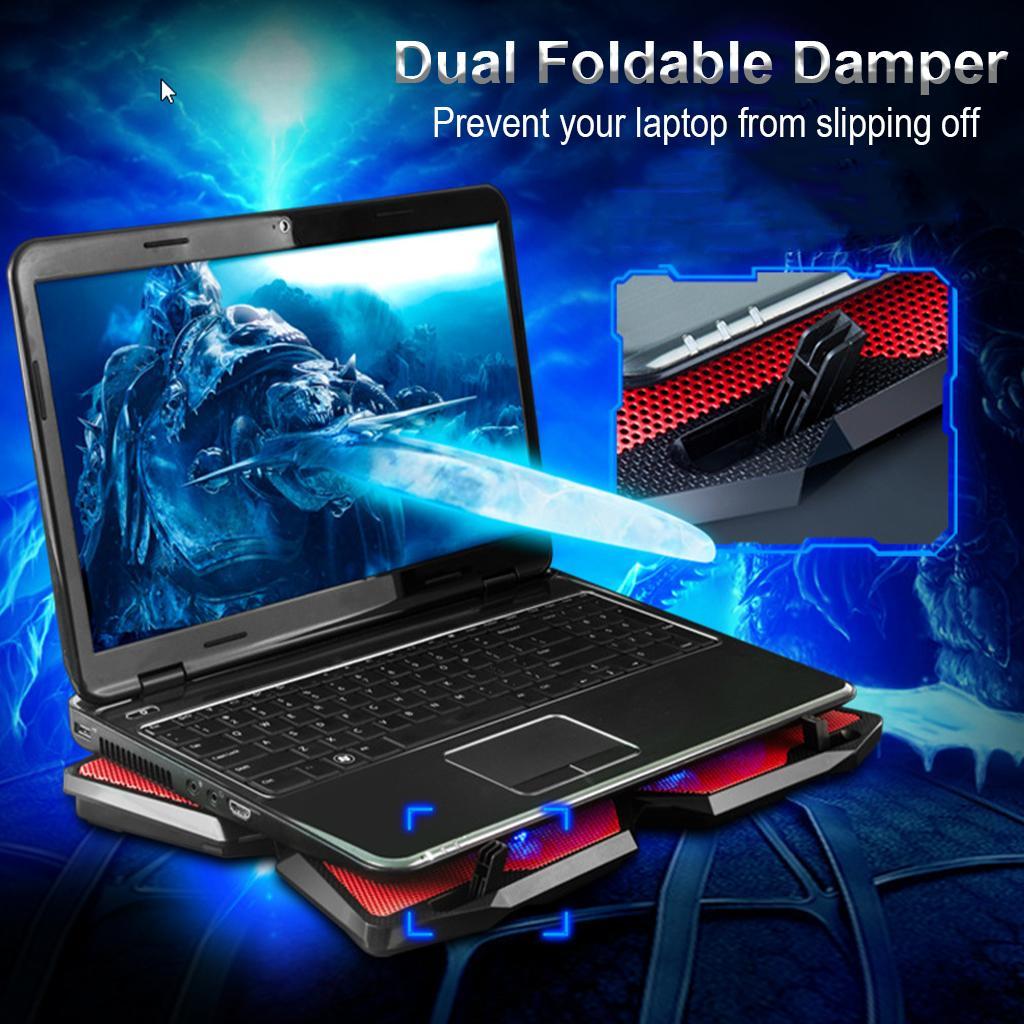 LED Gaming Laptop Cooling Pad 12'' 13'' 14'' 15.6'' 17.3'' Notebook Stand