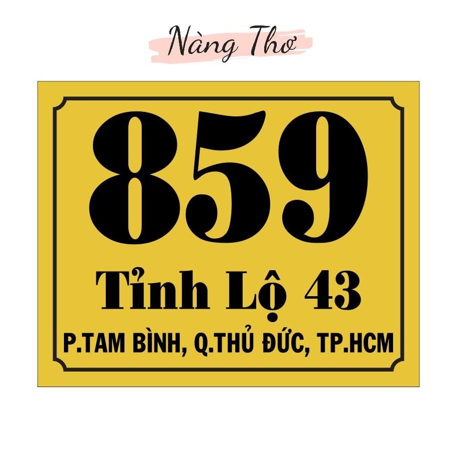 BIỂN SỐ NHÀ MICA 2MM _DECAL VIP