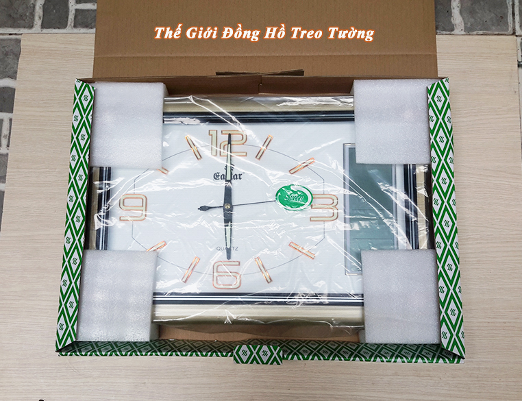 Đồng hồ EASTAR KIM TRÔI DẠ QUANG Có NHẠC GÕ Báo Giờ - LỊCH VẠN NIÊN và NHIỆT KẾ - Mặt Trắng Kim Đen DẠ QUANG - Tặng Pin Maxell