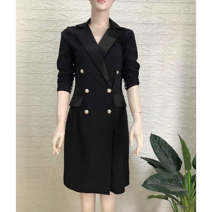 Đầm vest đen suông ôm sang trọng S.MLXL