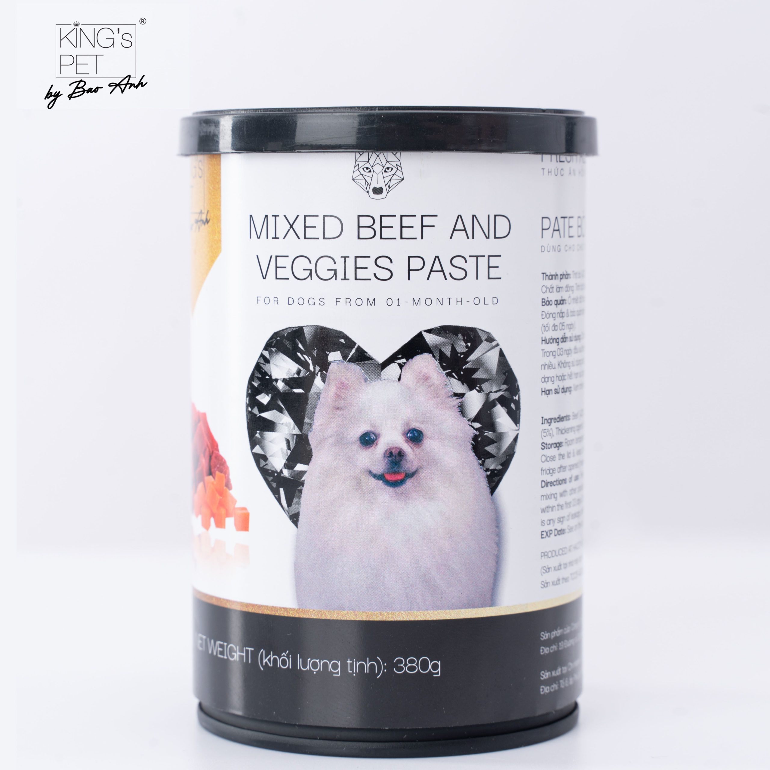 Hình ảnh Pate King's Pet By Bao Anh dành cho chó mèo lon 380g - Mie Petshop