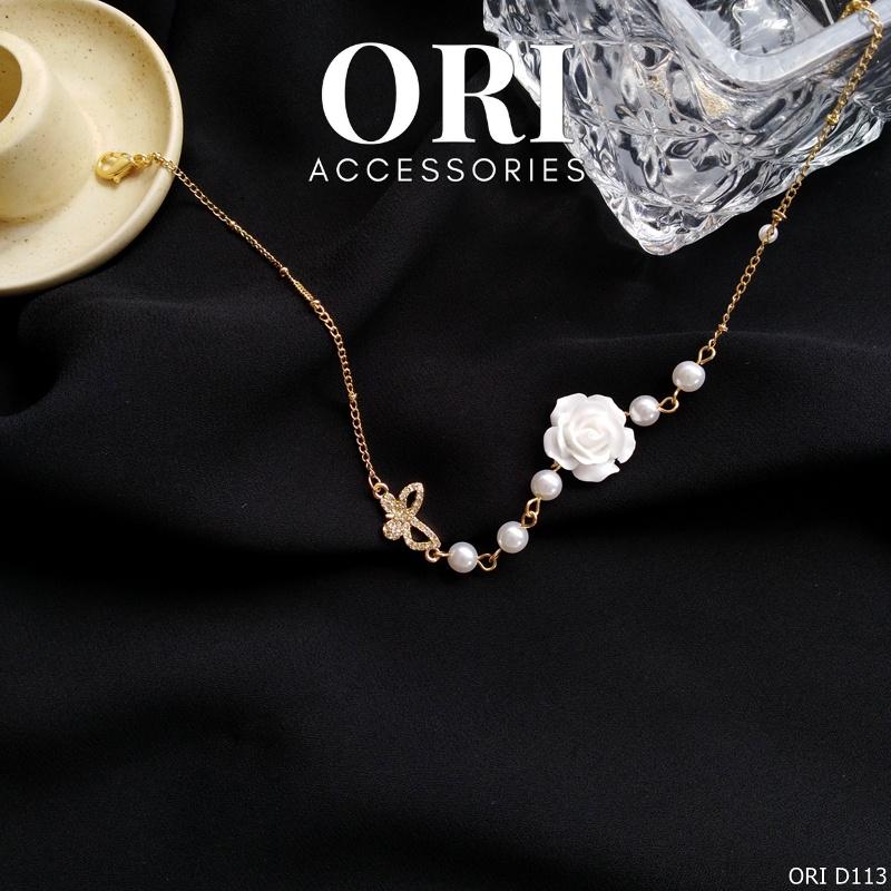 Dây chuyền nữ hoa hồng Rosabella thời trang ORI ACCESSORIES D113