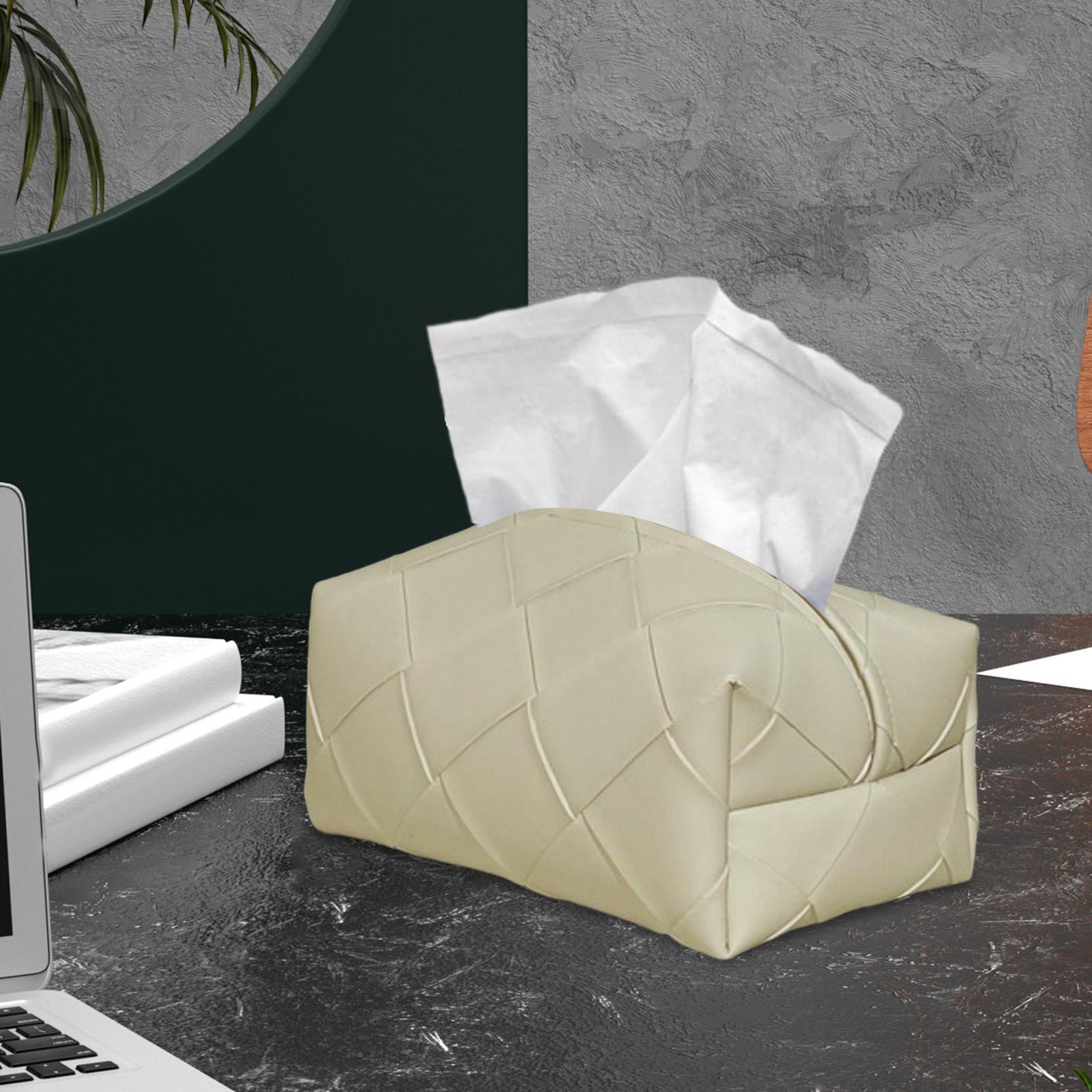 2x Tissue Cover Tissue Paper Holder for Dining Table Bedroom Decor