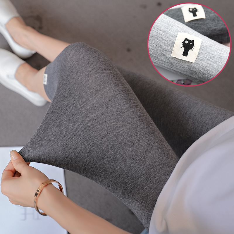 Quần Bầu Legging Lửng Thun Trơn Cho Chị Em Mang Thai