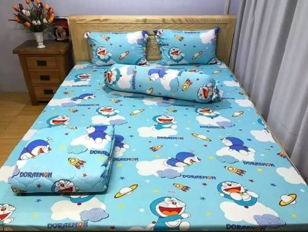 1 Drap thun lạnh  giao màu ngẫu nhiên, không kèm áo gối 1m4x2m