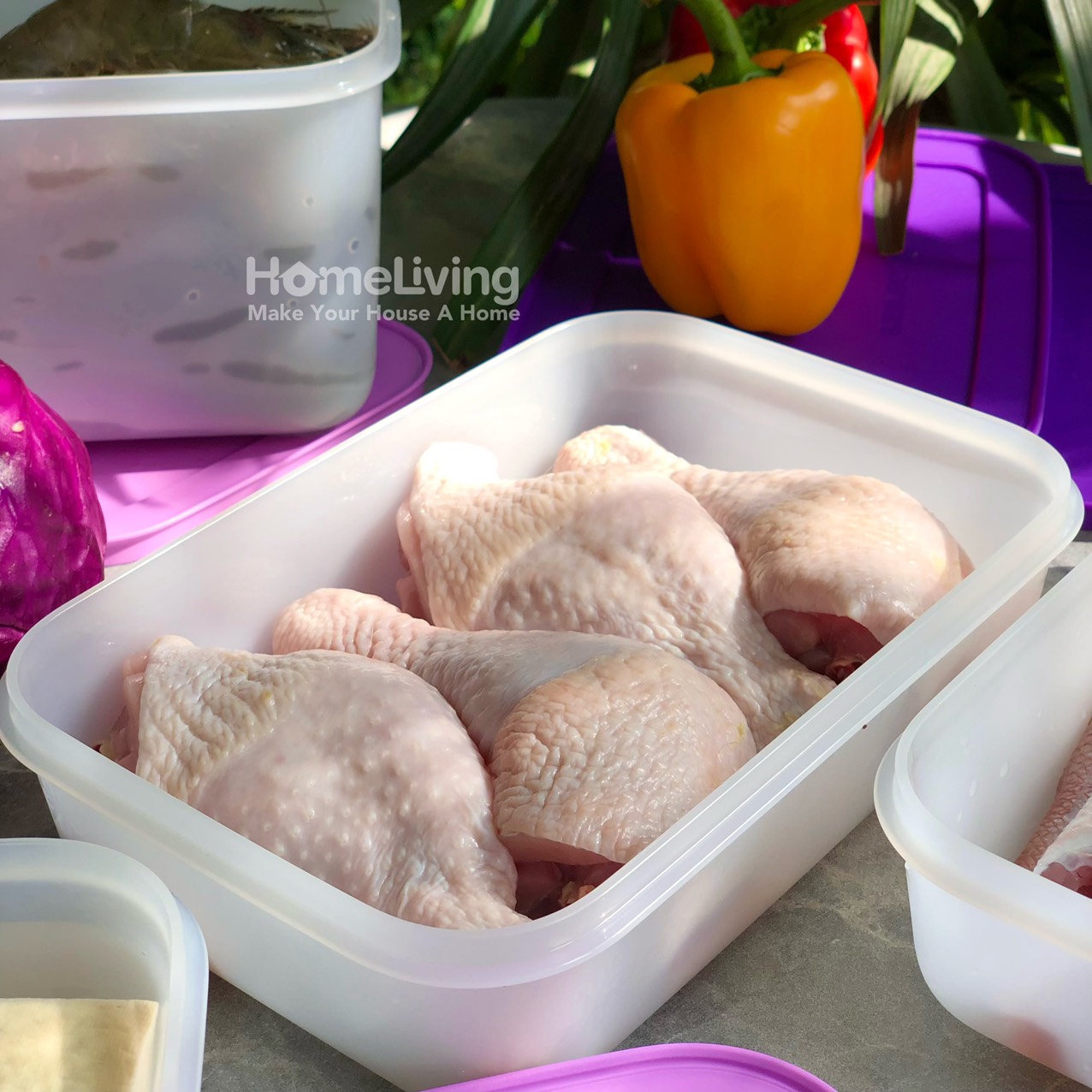 Bộ Trữ Đông Tupperware Freezermate Violet Set 6