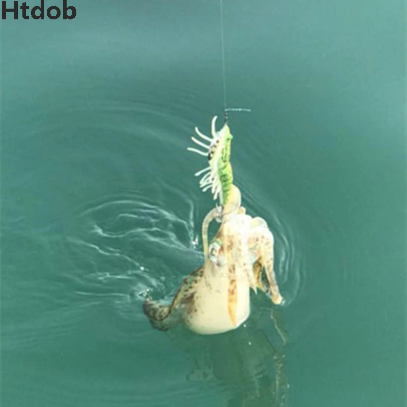 Mồi tôm giả câu mực có chân fimax nặng 20gam size 3.5 , mồi câu mực dạ quang dùng để câu các loại mực biển mực ống lá nang và bạch tuộc cực nhạy