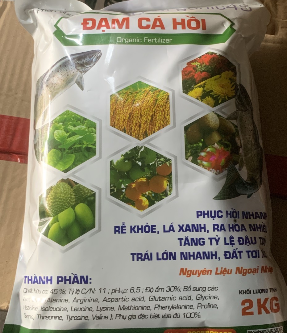 Phân bón ĐẠM CÁ HỒI chăm sóc cây trồng túi 2kg
