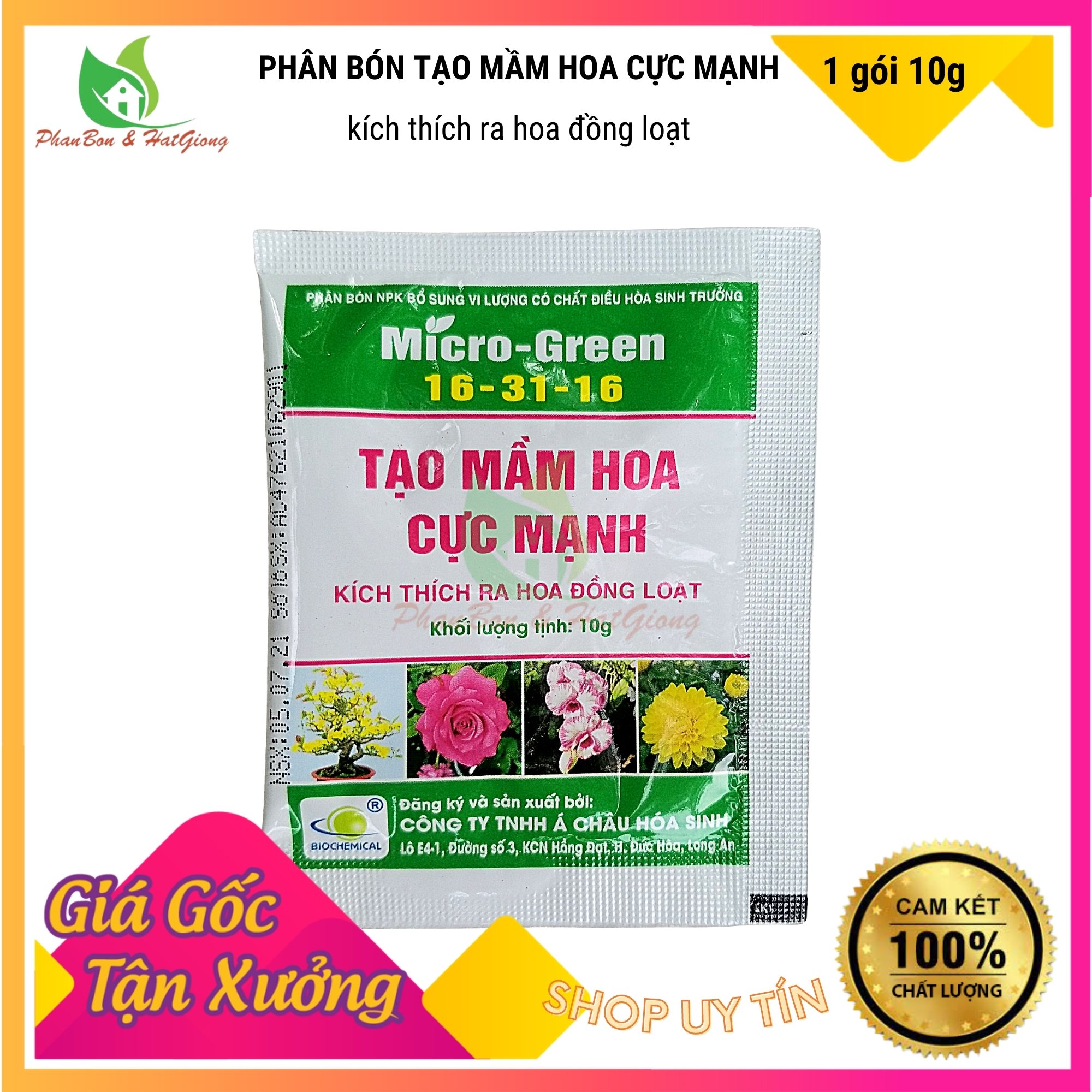 Chế Phẩm Kích Thích Ra Hoa Tạo Mầm Hoa Cực Mạnh Micro Green 16-31-16 - Shop Phân Bón và Hạt Giống