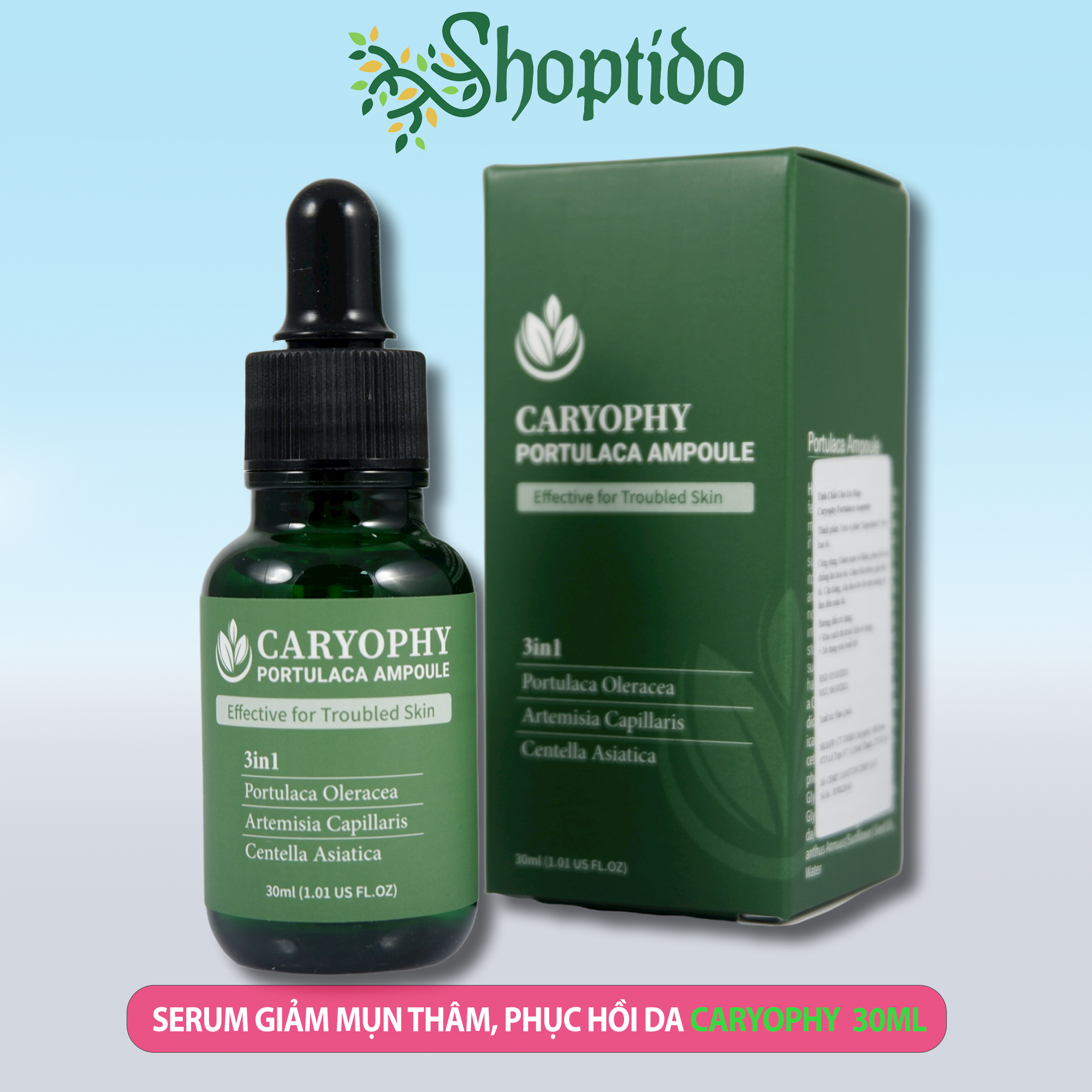 Serum Caryophy Portulaca Ampoule hỗ trợ phục hồi da mụn chiết xuất từ rau sam 10ML