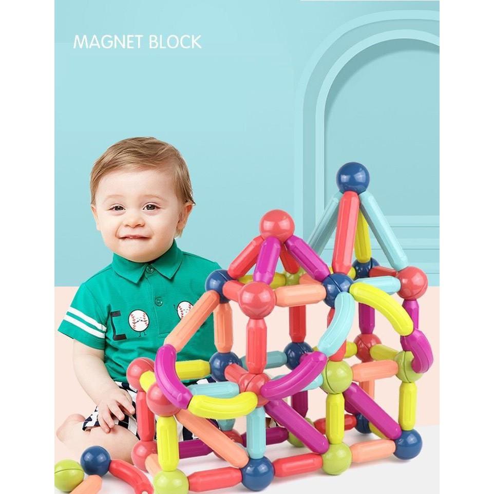 Bộ nam châm ghép hình 36 chi tiết, GIÚP BÉ trau dồi tư duy logic, thay đổi hình dạng, xoay 360 độ theo ý MUỐN..