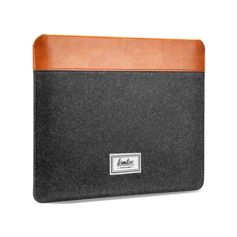 Túi chống sốc chính hãng TOMTOC (USA) Felt &amp;amp; PU Leather - H16-E01 cho Macbook 15-16 inch/Dell XPS 15