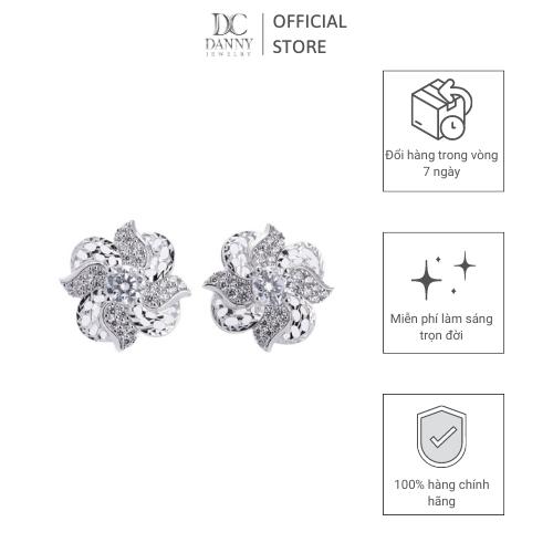 Bông Tai Nữ Bạc 925 Danny Jewelry Xi Bạch Kim Đính Đá CZ NI4GZ006