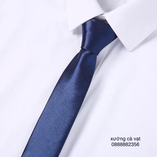 Cà vạt xanh đen bản 5cm
