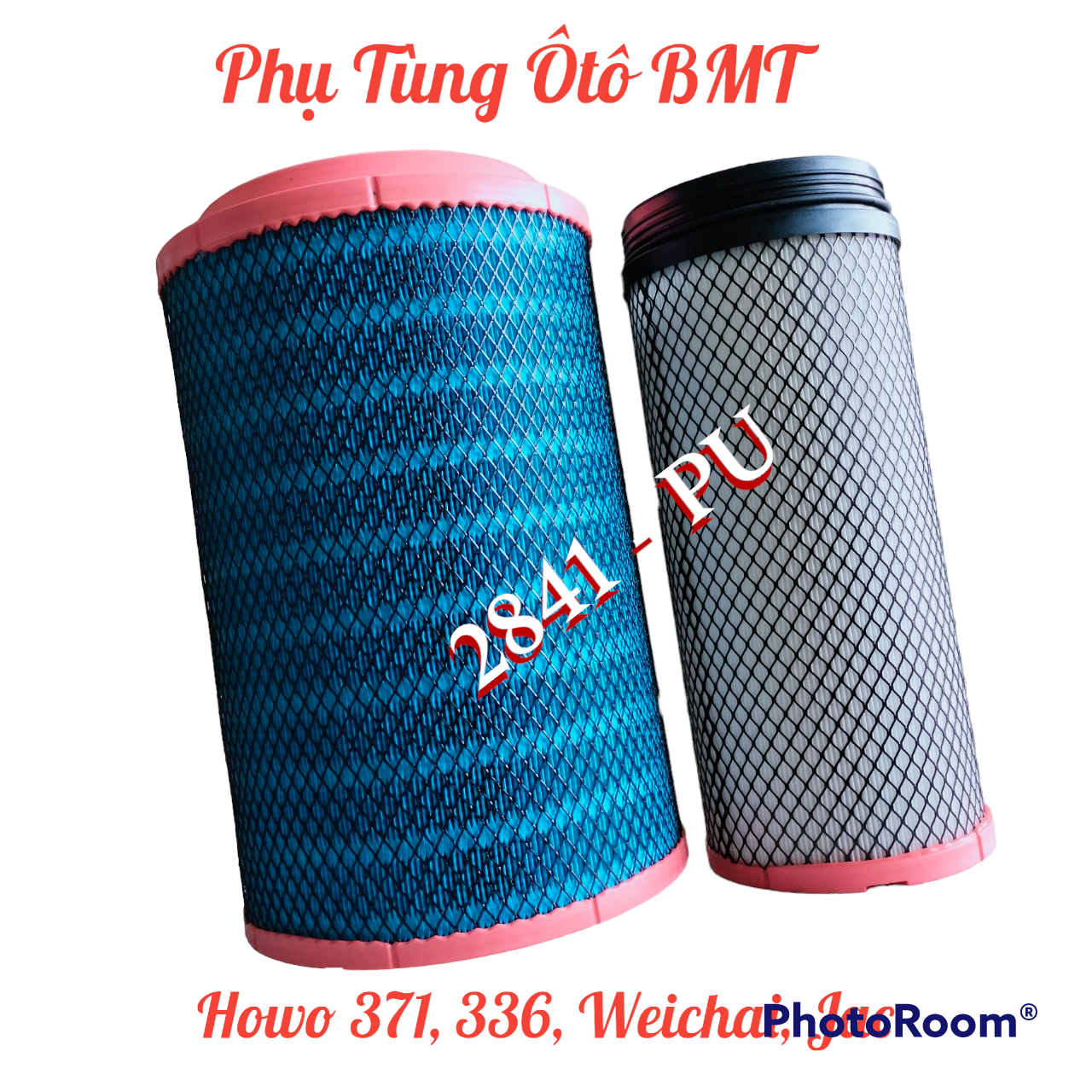Lọc gió xe tải Howo 371, 375, xe khách Weichai giường nằm, Jac 5 chân. Mã lọc YK2841U1-937 kích thước 28X41, bằng cao su, có ruột. Hàng xịn