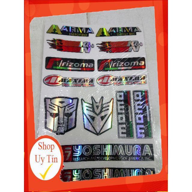 Tem tấm logo 7 màu in sẵn