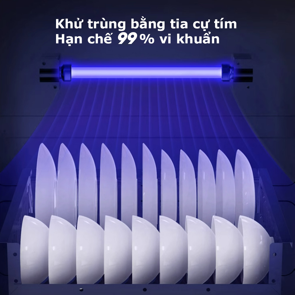 Tủ Sấy Chén Bát, Máy Sấy và Khử Trùng Bát Đũa Bằng ion âm siêu sạch mẫu mới 55L
