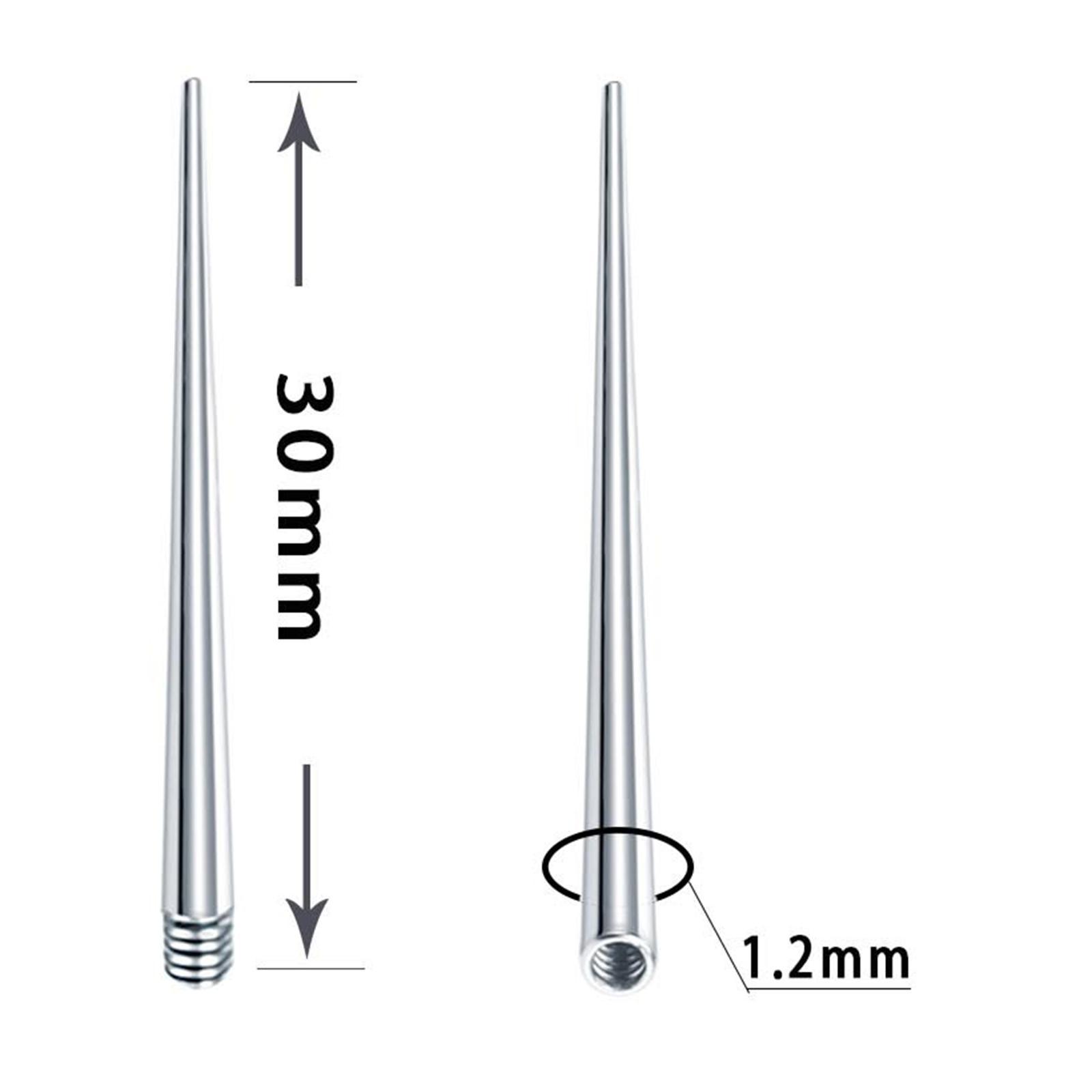 Threaded Taper, for Threaded Jewelry Piercing Tool Stainless Steel for Ears