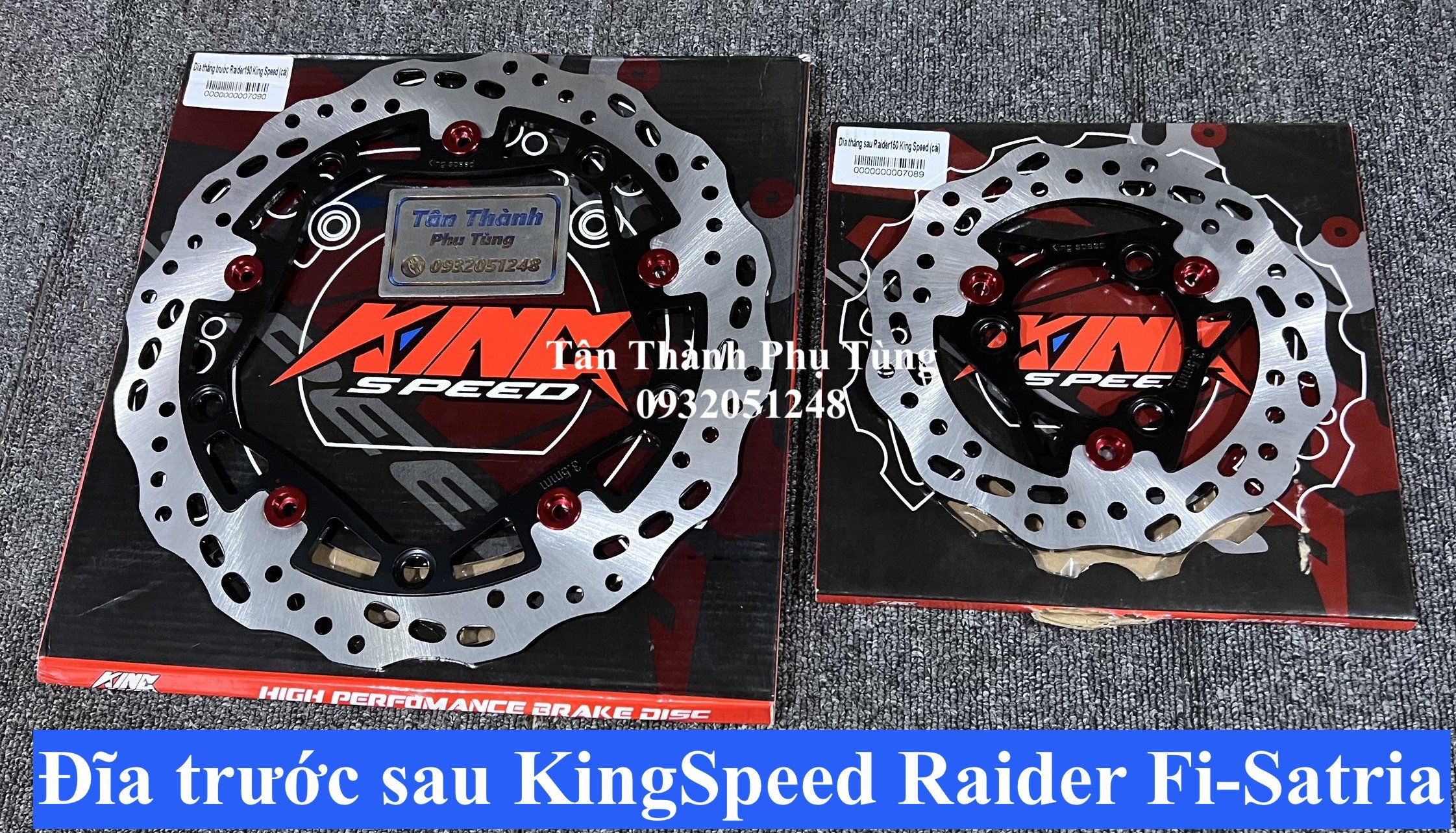 Đĩa trước sau KingSpeed dành cho Raider Fi, Satria