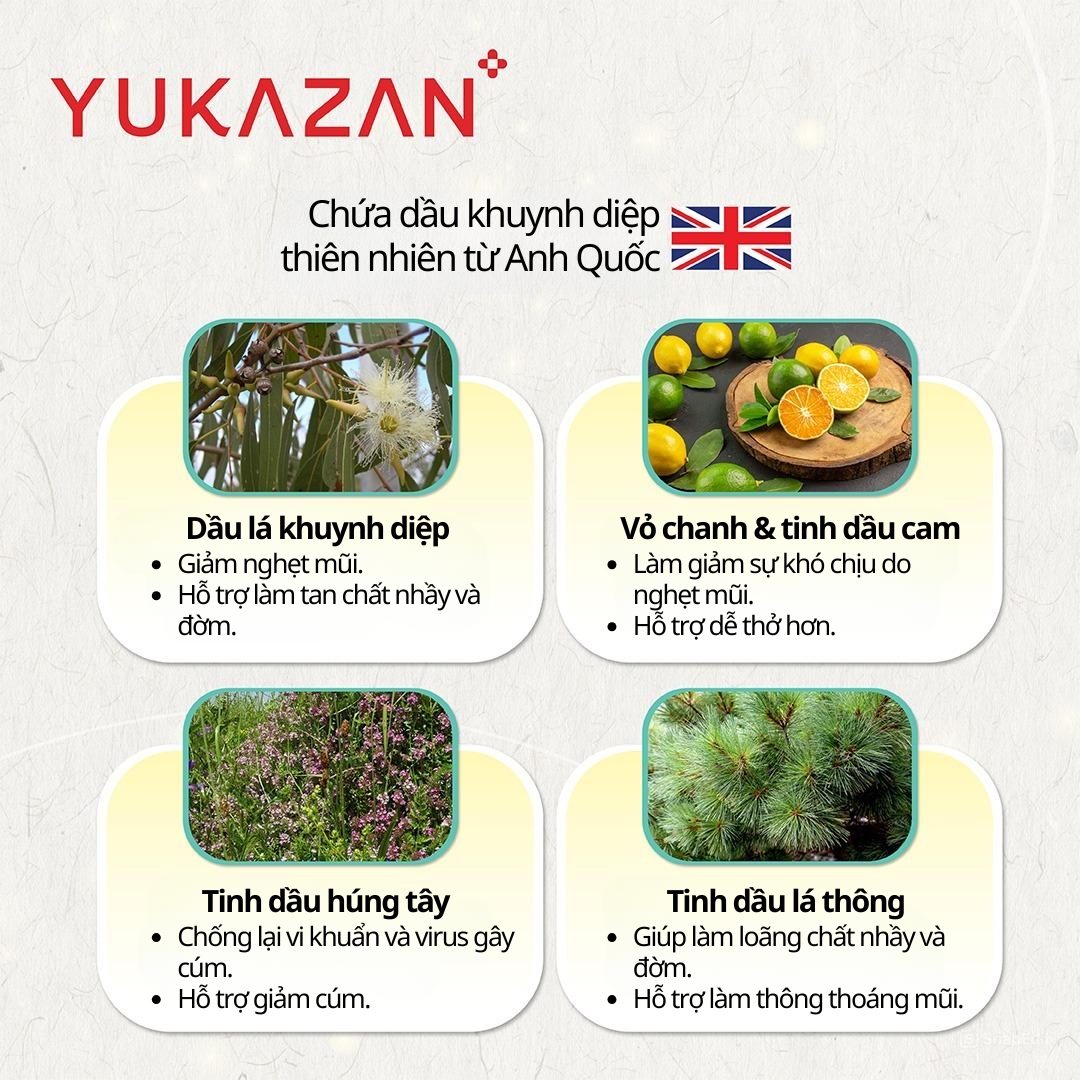 Miếng Dán Giảm Cảm Cúm Yukazan Cho Trẻ Em - Hộp 6 Miếng - Giảm Nghẹt Mũi - Giảm Cảm Cúm