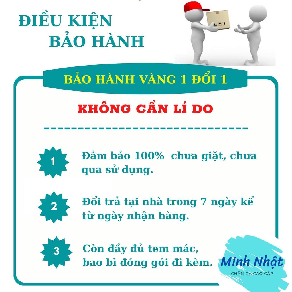 Bộ ga giường và vỏ gối Cotton Tici Minh Nhật cao cấp - drap giường bo chun đủ kích thước 1m2, 1m4, 1m6, 1m8, 2m2