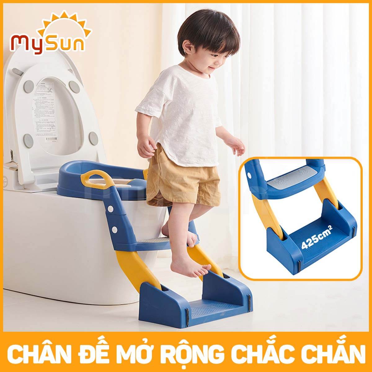 Ghế bô ngồi bồn cầu vệ sinh toilet cho bé trai gái 1 2 3 4 5 tuổi tập đi vệ sinh MySun