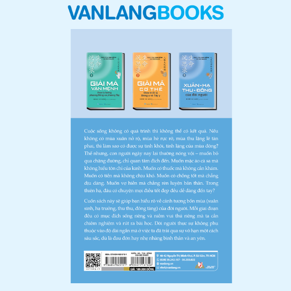 Sách - Đạo Của Sinh Mệnh Và Đời Người Quyển 3 - Xuân, Hạ, Thu, Đông Của Đời Người - Vanlangbooks