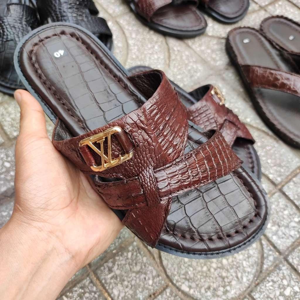 Dép sandal Da cá sấu đẹp lịch sự - Rất phù hợp người lớn tuổi!