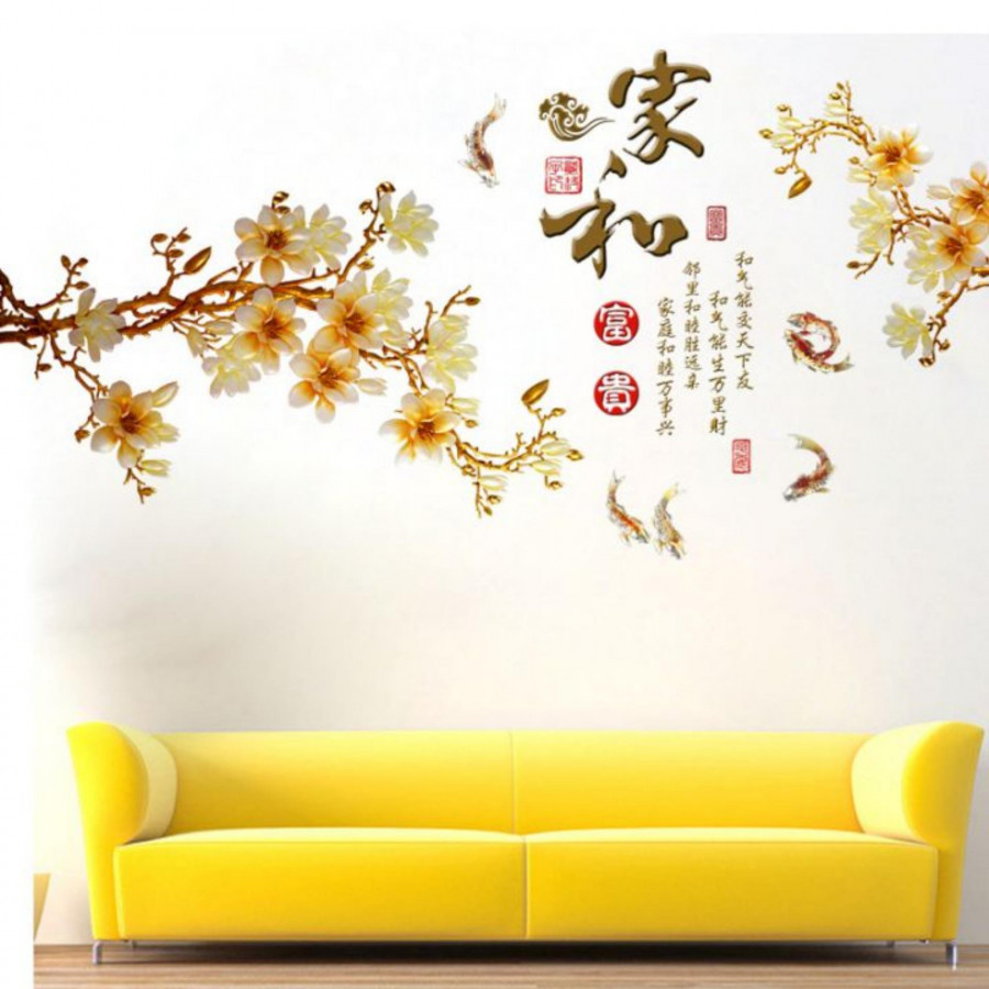 Decal dán tường cành mai vàng - HP31