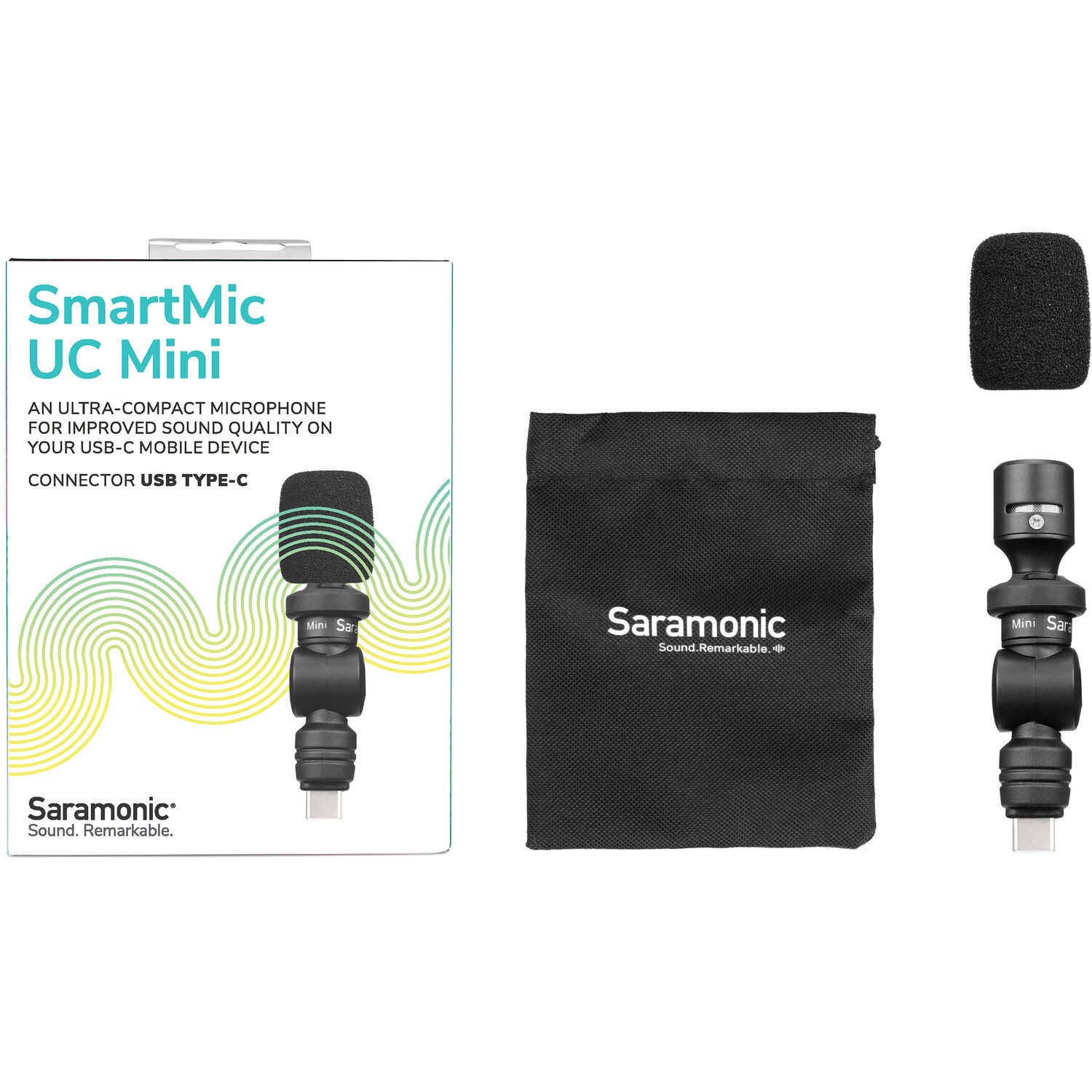 Saramonic Smartmic UC Mini - Micro Cho Điện Thoại Android, Chuẩn Cắm USB Type-C - Hàng chính hãng