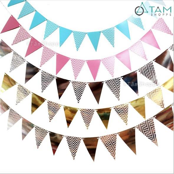 Dây cờ tam giác ép kim 12 lá PA-DC-01