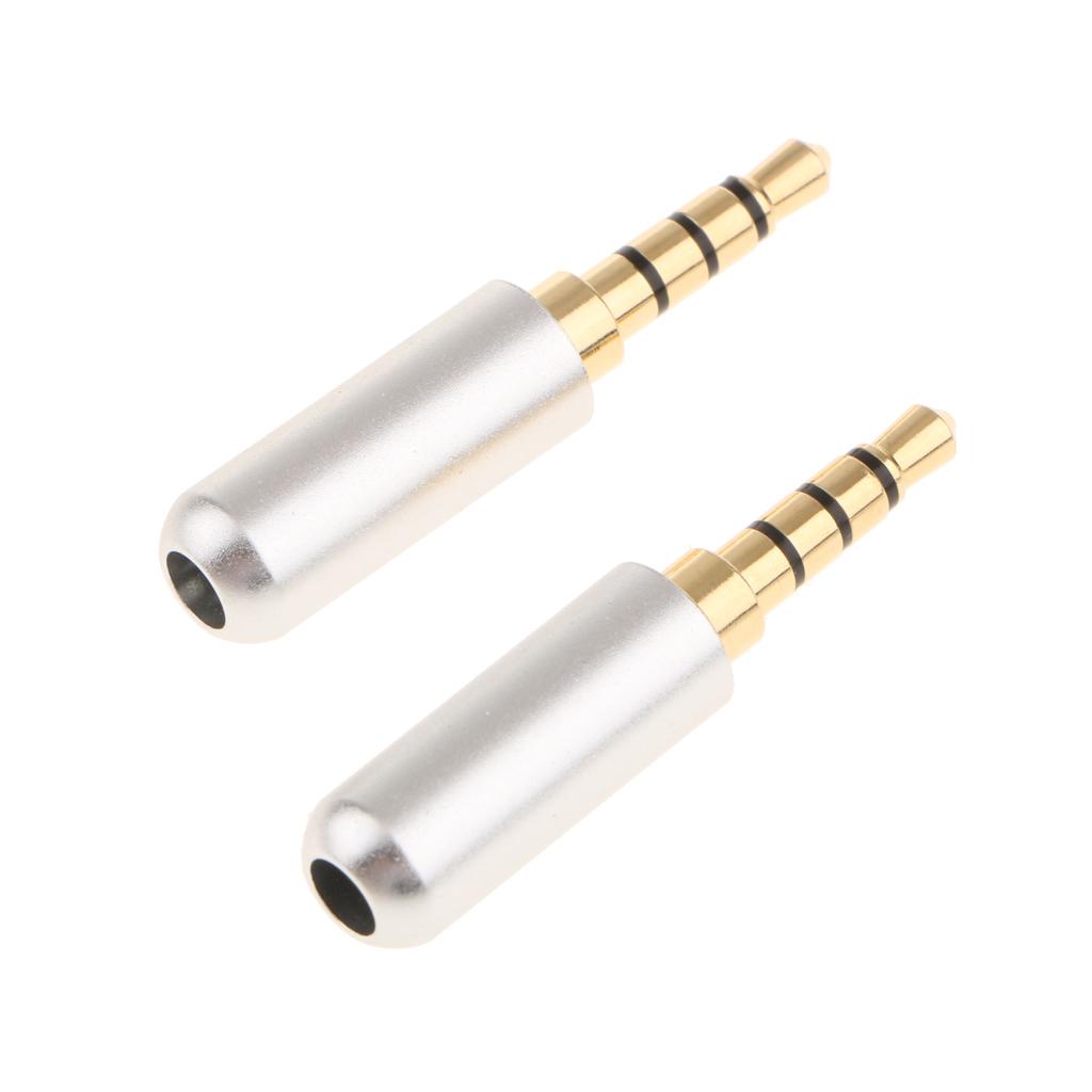 2Pcs 3.5mm Male Mono Jack To RCA Female Plug Audio Cable Adapter Connector
