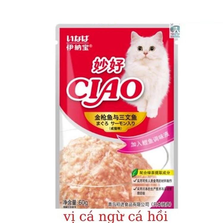 Pate Mèo Ciao (Set 5 Gói Mix Vị) Giúp Ổn Định Tiêu Hóa, Giảm Mùi Hôi Miệng, Chất Thải - Haimin Petshop