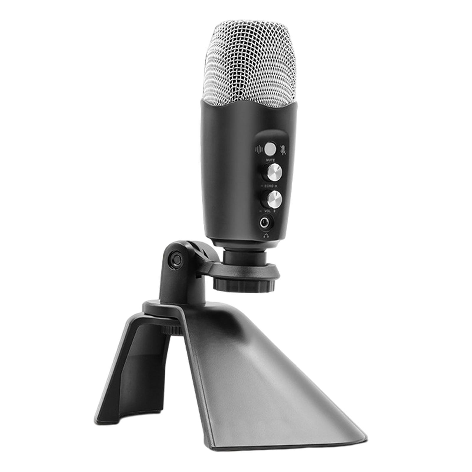Condenser USB Microphone w/Stand for PC Laptop Gaming Studio Recording