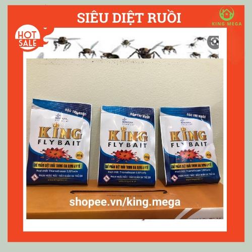 Diệt ruồi vàng - Siêu hiệu quả diệt ruồi nhanh - An toàn tuyệt đối( Gói 20g Trắng xanh) - King Fly Bait