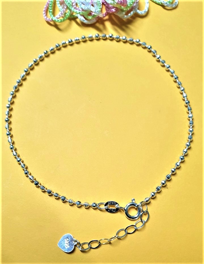 LẮC CHÂN BẠC NgọcHY - Bi Bạc 3mm