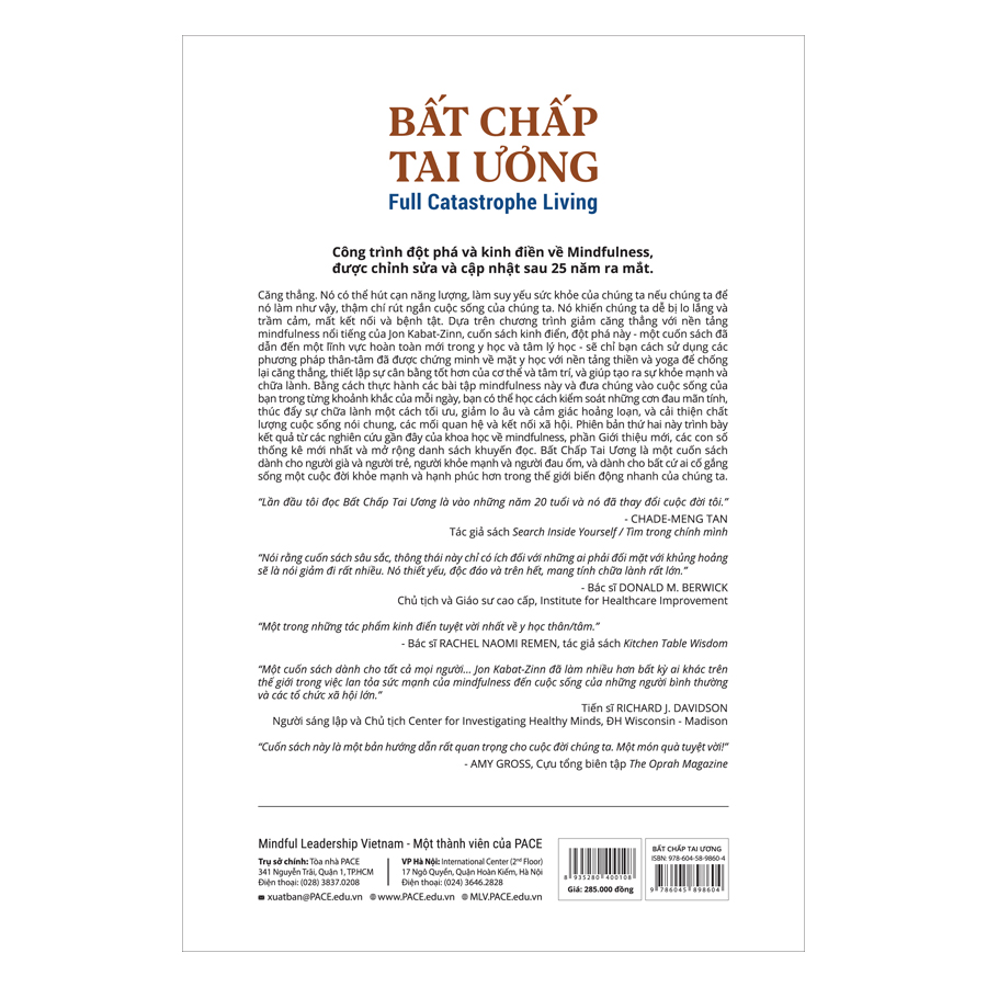 Bất Chấp Tai Ương (Full Catastrophe Living) - Jon Kabat- Zinn - PACE Books