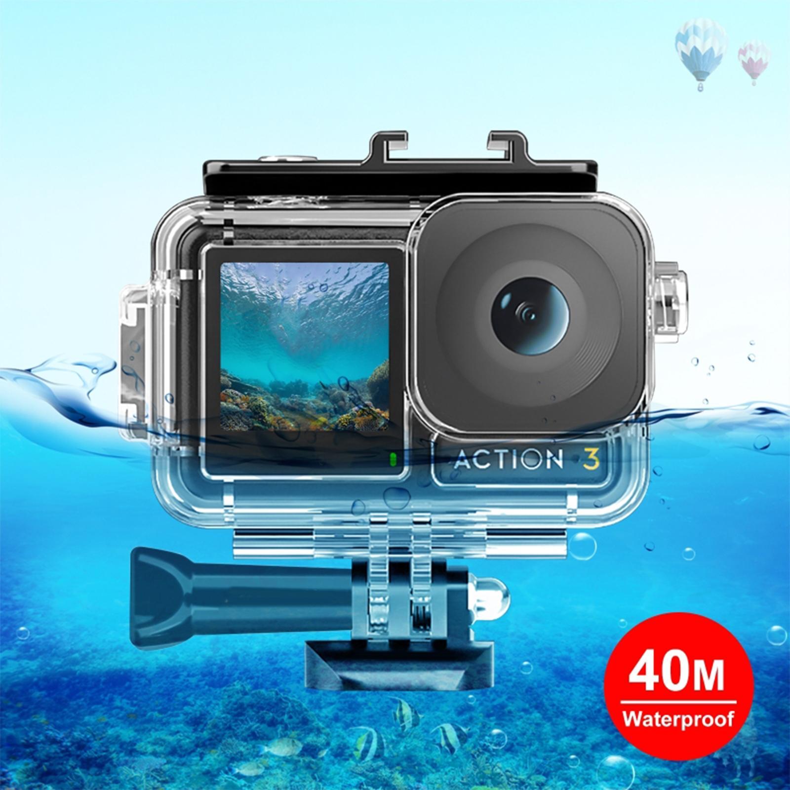Underwater Camera Housing Case Protective Lens Guards Built in Two Cold Shoe