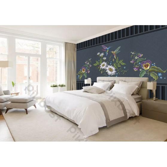 Tranh dán tường Tranh hoa tường thời trang hiện đại, tranh dán tường 3d hiện đại  MS1132334