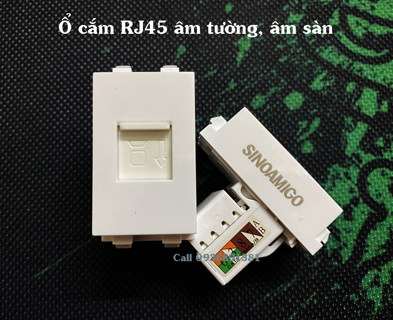 Ổ cắm mạng Lan RJ45 cat5/ Cat6 âm tường - Hàng chính hãng