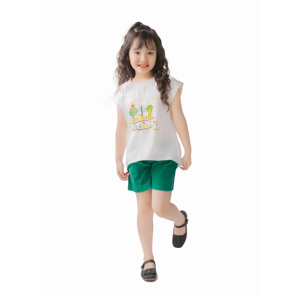 Áo phông cộc tay bé gái ARDILLA chất liệu Cotton hình in Kid’s Artwork phong cách K84GSS20