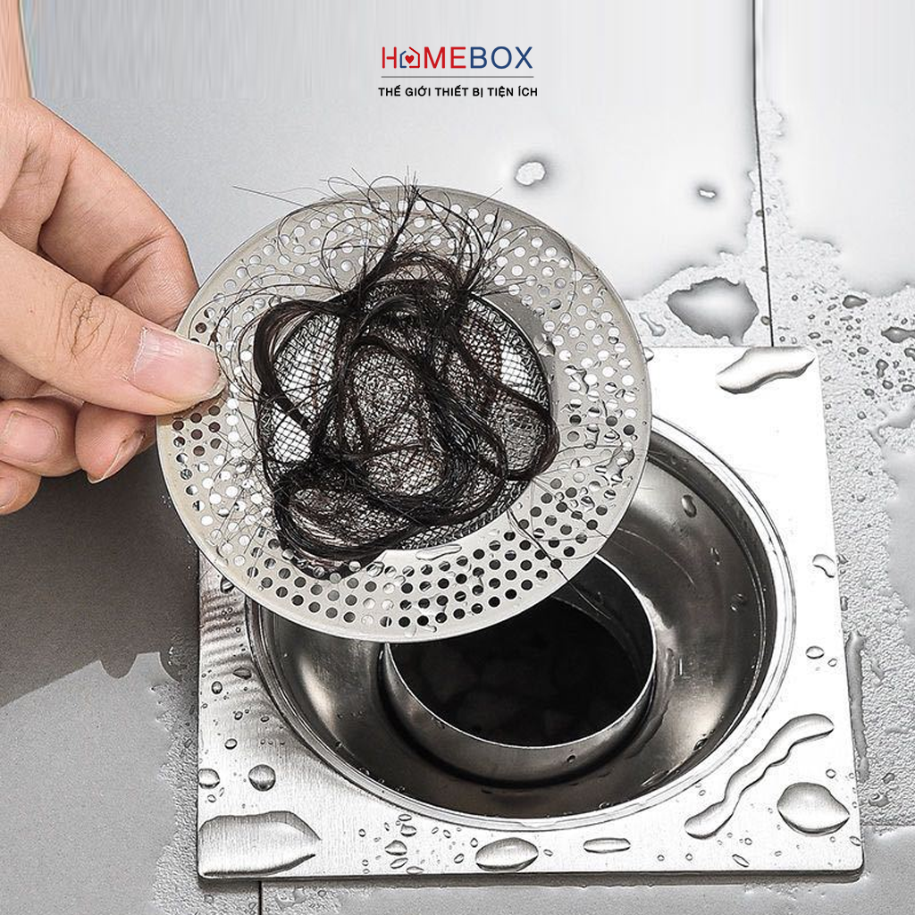 Bịt nắp lọc rác inox nhà tắm JYoohome Giỏ lưới bịt nắp cống chặn rác thoát nước nhanh chống gỉ - Hàng Chính Hãng